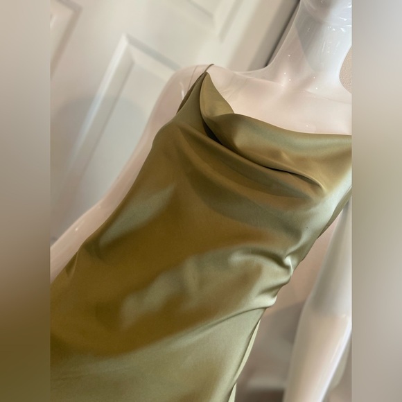 Kilo Brava~For Playful Promises~Olive~Relaxed Fit~Slip Dress~Leg Slit~Size 2X - Picture 9 of 16